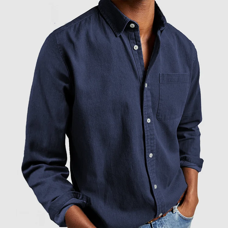 Benedikt | Men’s Long Sleeve Shirt with Chest Pocket – Timeless Design & Premium Quality