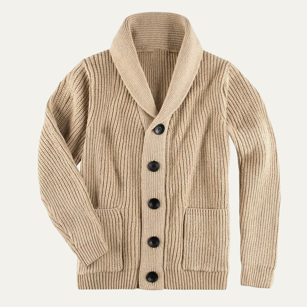 The Venezia Men's Shawl Collar Cunky Knit Cardigan