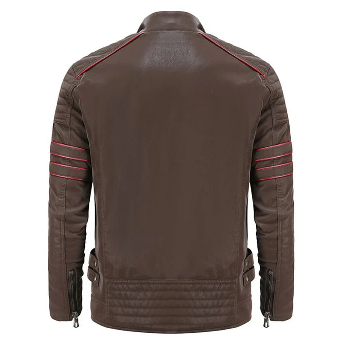 Conrado | Men's Motorcycle Jacket with Durable Design and Multiple Zipper Pockets