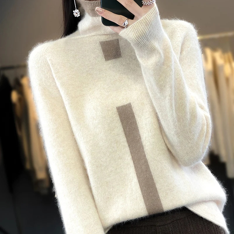 Wanda | Women's Soft Knitted Turtleneck Jumper with Minimalist Design