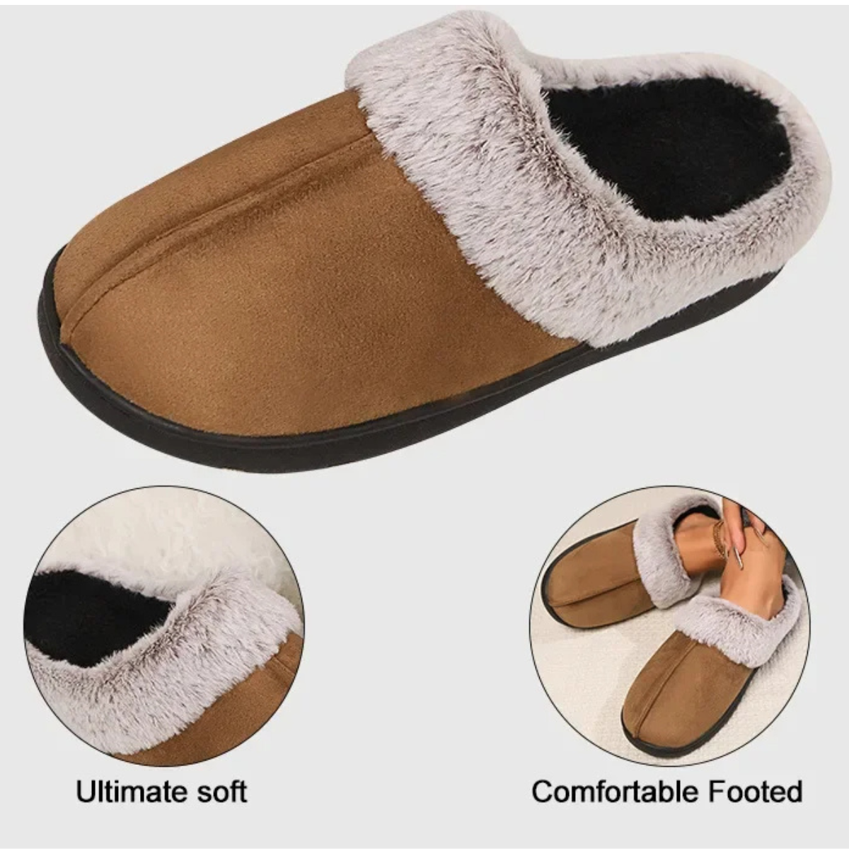 Yara-Lis | Women's Orthopaedic Slippers with Plush Lining & Breathable Sole