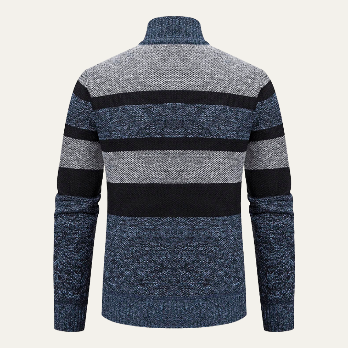 The Desenzano Men’s Knit Winter Striped Zip Cardigan