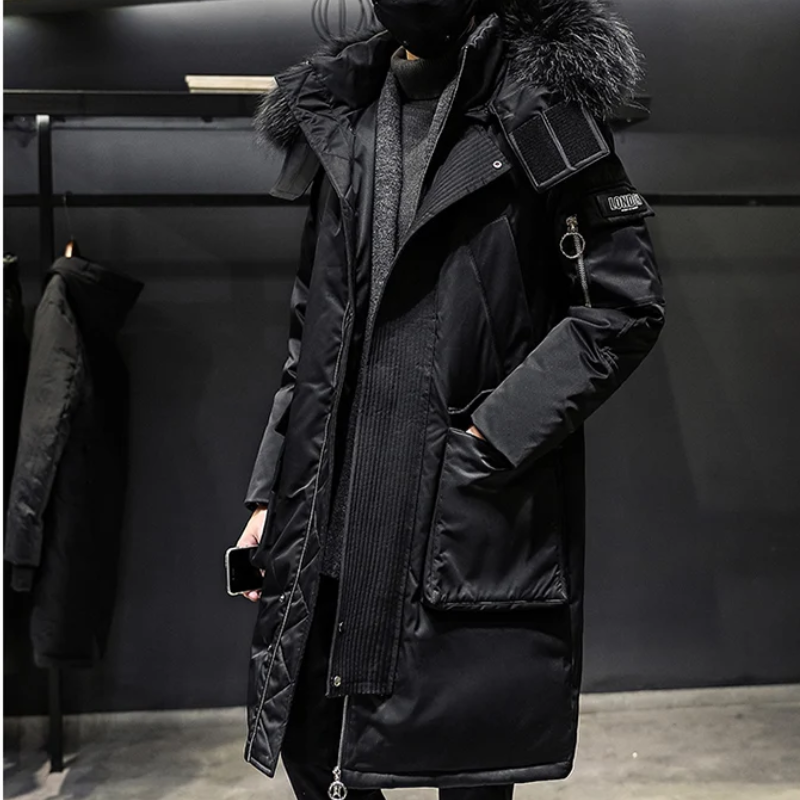 Clemens | Men's Winter Coat with Faux Fur Hood and Multiple Pockets