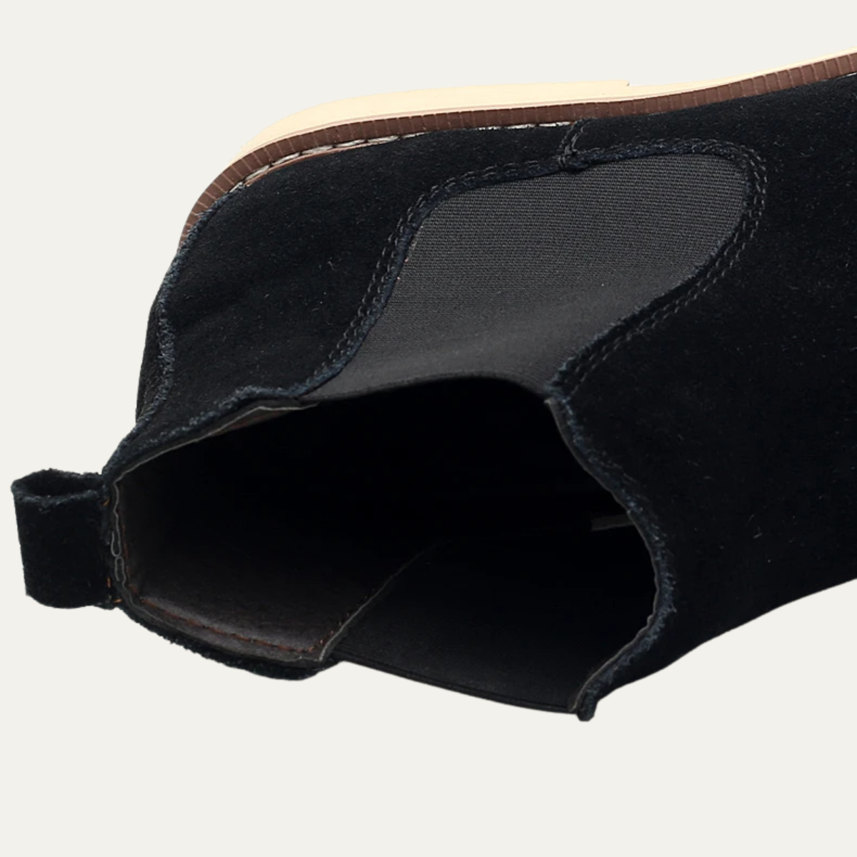 The Parioli Men's Leather Suede Chelsea Boots with Fur Lining