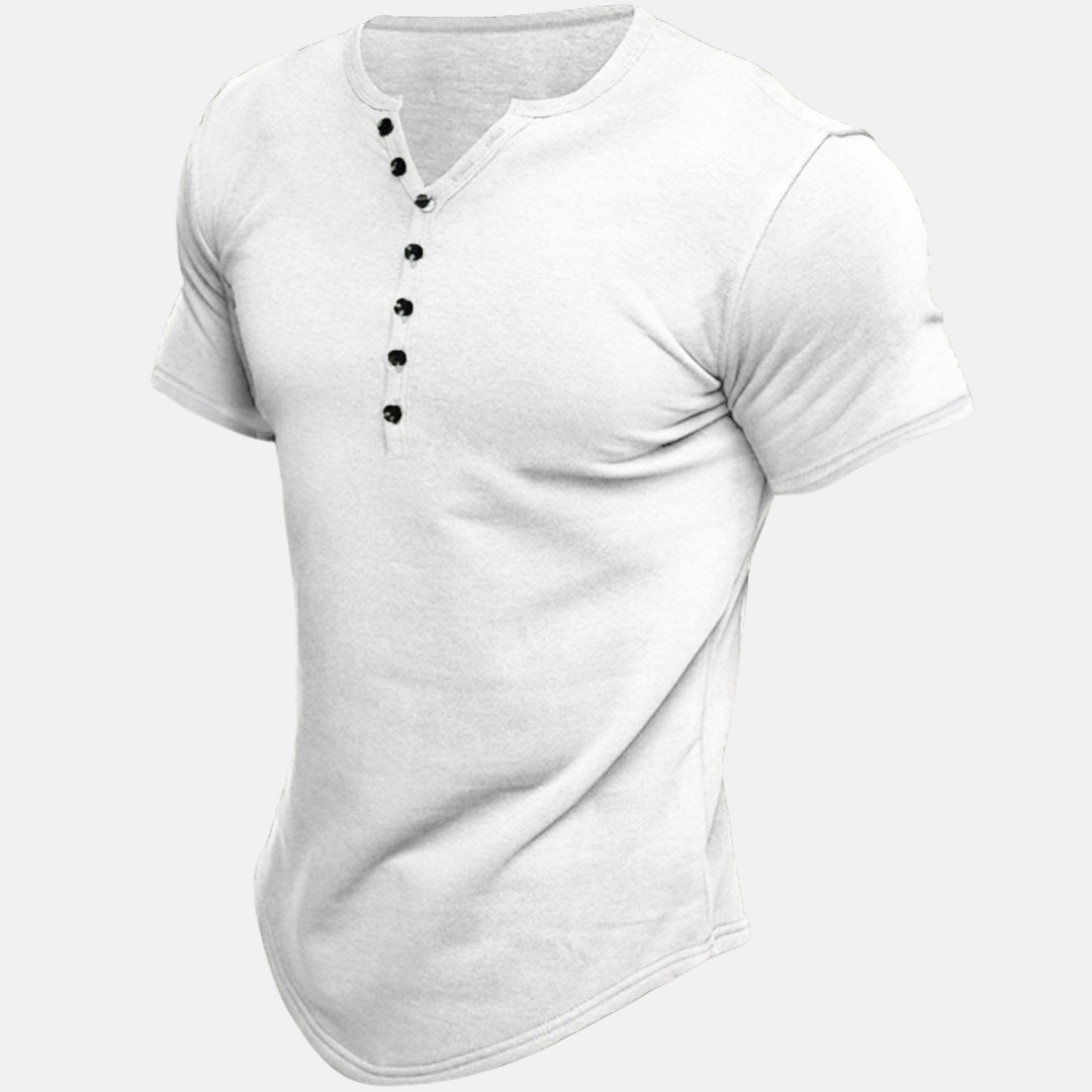 Lennard | Men’s Classic Slim-Fit Henley Shirt with Button Detail – Effortless Style and Comfort