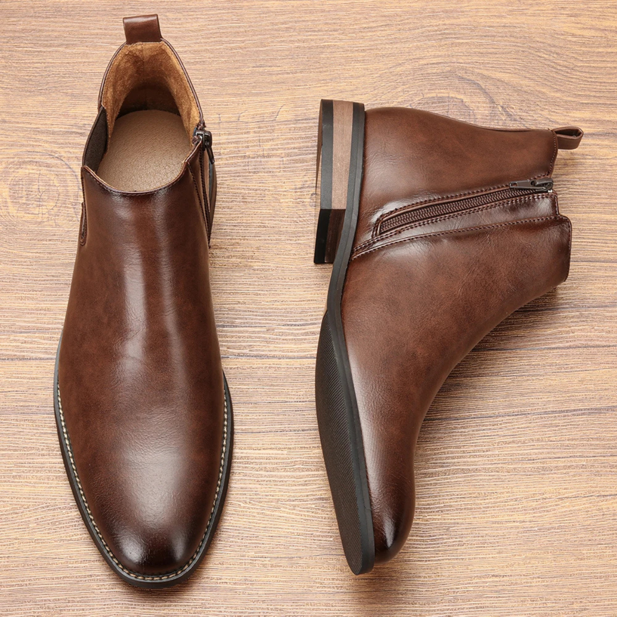 The Surrey Hills Men’s Leather Slip On Ankle Chelsea Boots