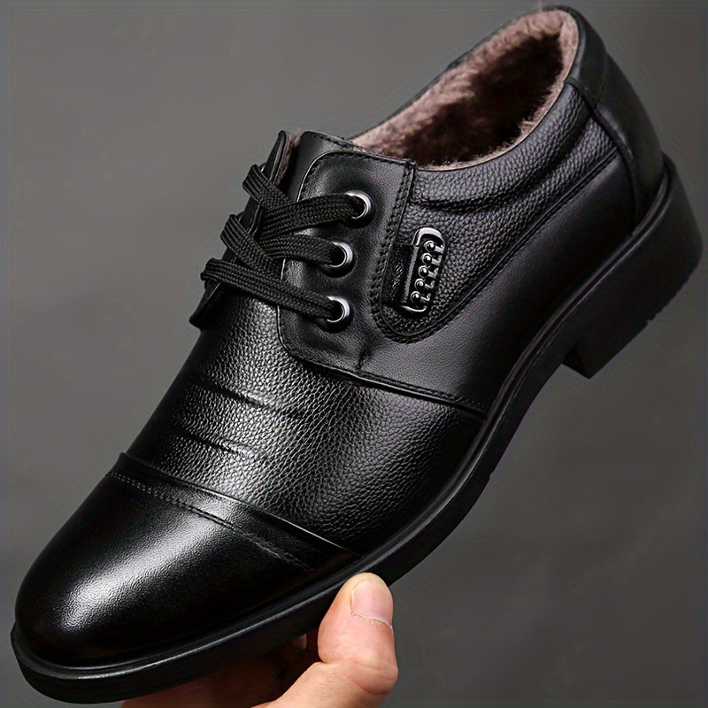 Zerith | Men’s Formal Business Winter Shoes with Warm Lining & Lace-Up Design