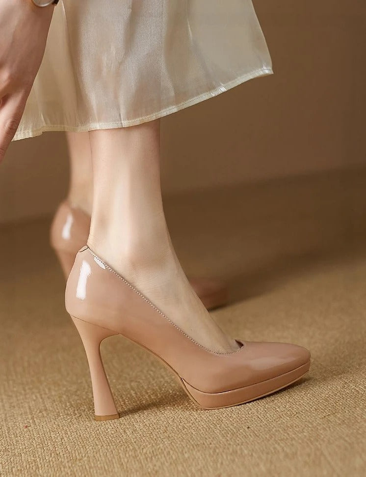 Lazora | Women’s Elegant Solid Colour Pointed Toe High Heel Pumps