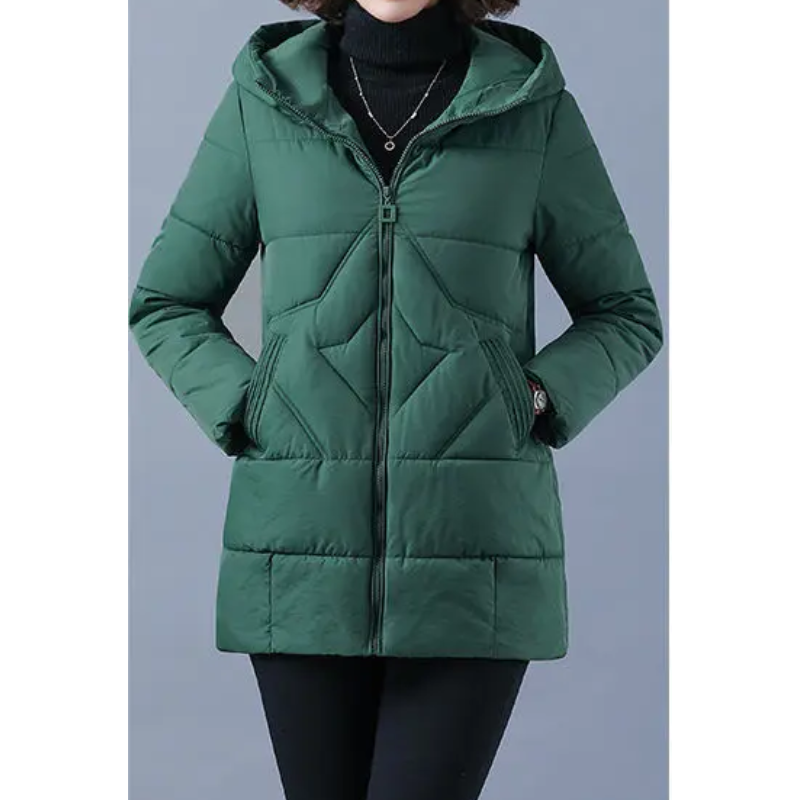 Finja | Women's Windproof Padded Parka Winter Jacket with Hood and Zip