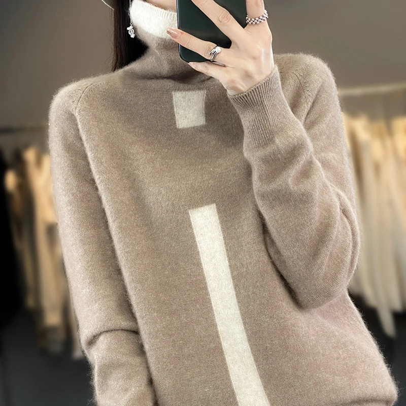 Wanda | Women's Soft Knitted Turtleneck Jumper with Minimalist Design