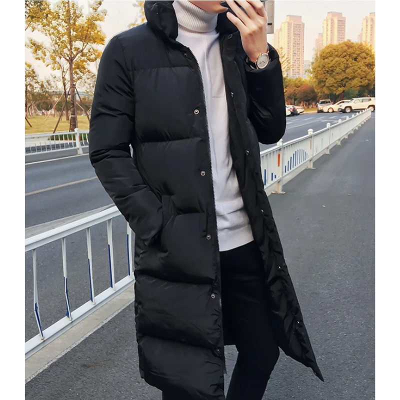 Henrik | Men's Classic Black Winter Coat with High Collar – Padded Jacket for Cold Weather