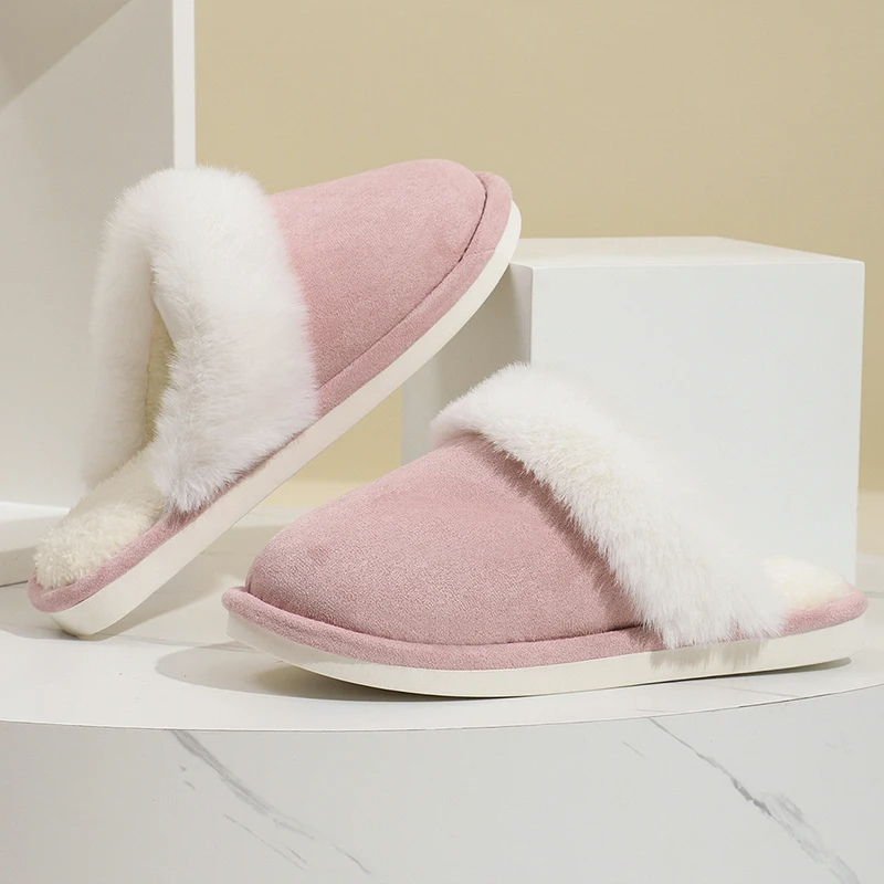Xanthia | Women's Plush-Lined Winter Slippers with Closed Toe & Faux Fur Details