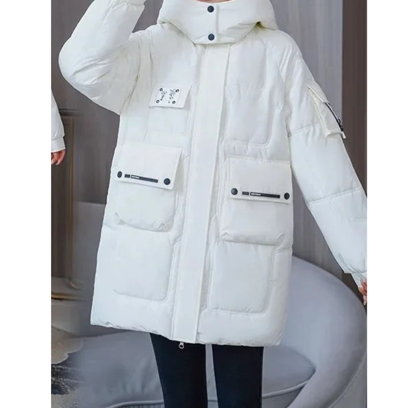 Kiara | Women's Padded Winter Jacket with Hood, Water-Repellent Coating, and Multiple Pockets