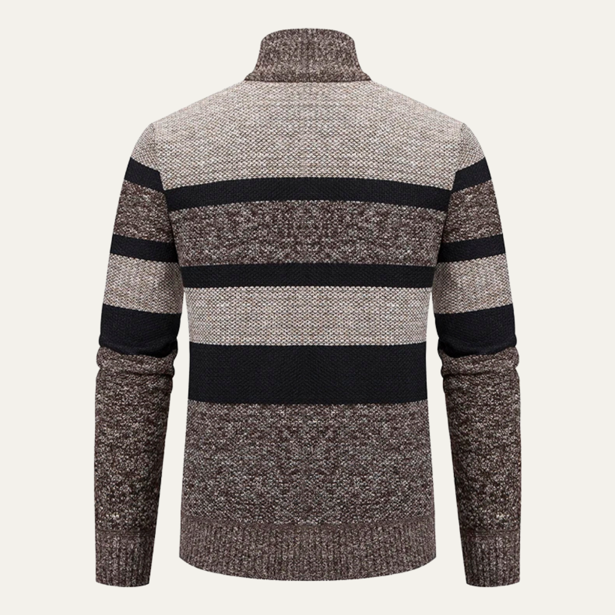 The Desenzano Men’s Knit Winter Striped Zip Cardigan