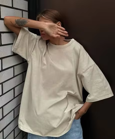 Alona | Women's Oversized Solid Colour Shirt – Effortless Style & Comfort