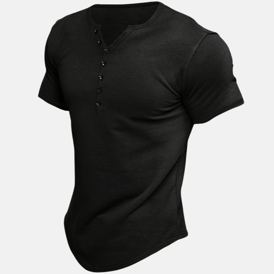 Lennard | Men’s Classic Slim-Fit Henley Shirt with Button Detail – Effortless Style and Comfort