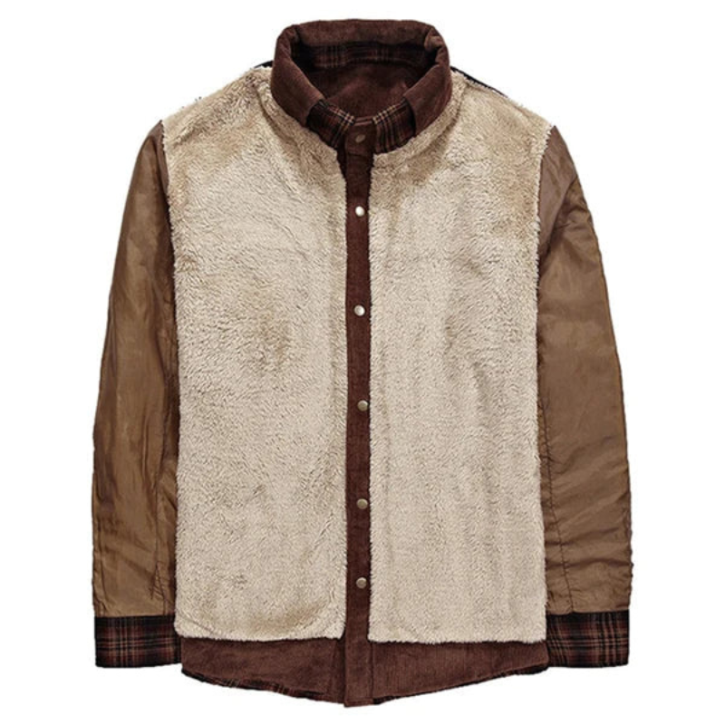 Gideon | Men’s Plaid Shirt Jacket with Warm Fleece Lining