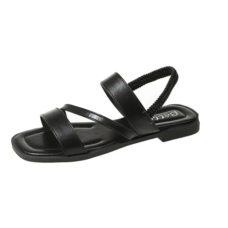 Elizabeth | Women's Minimalist Strap Sandals with Stretch Back – Lightweight & Elegant Summer Footwear