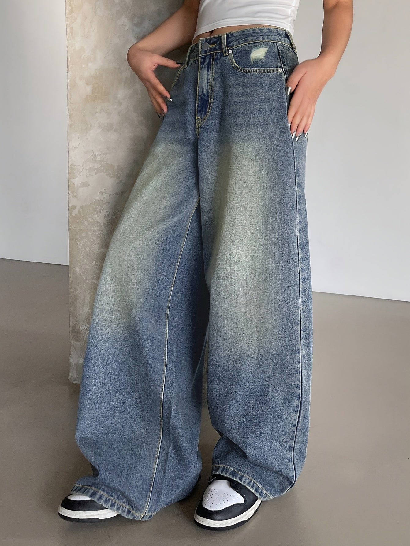 Sandra | Women’s Baggy Jeans High Waist Wide Leg Loose Fit