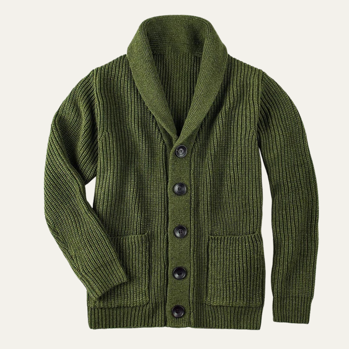 The Testaccio Men’s Trendy Chunky Knit Shawl Collar Winter Cardigan
