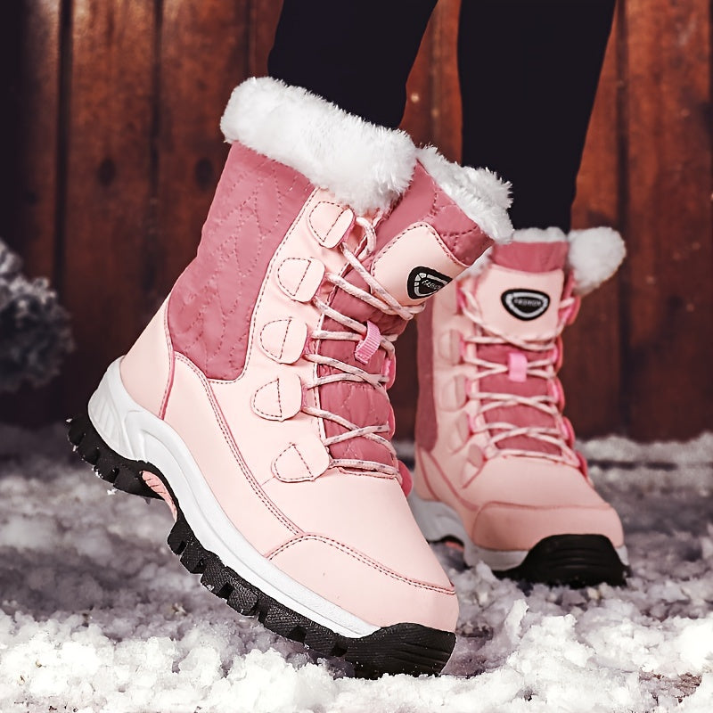 Paula | Women’s Winter Lace-Up Boots with Round Toe & Warm Lining