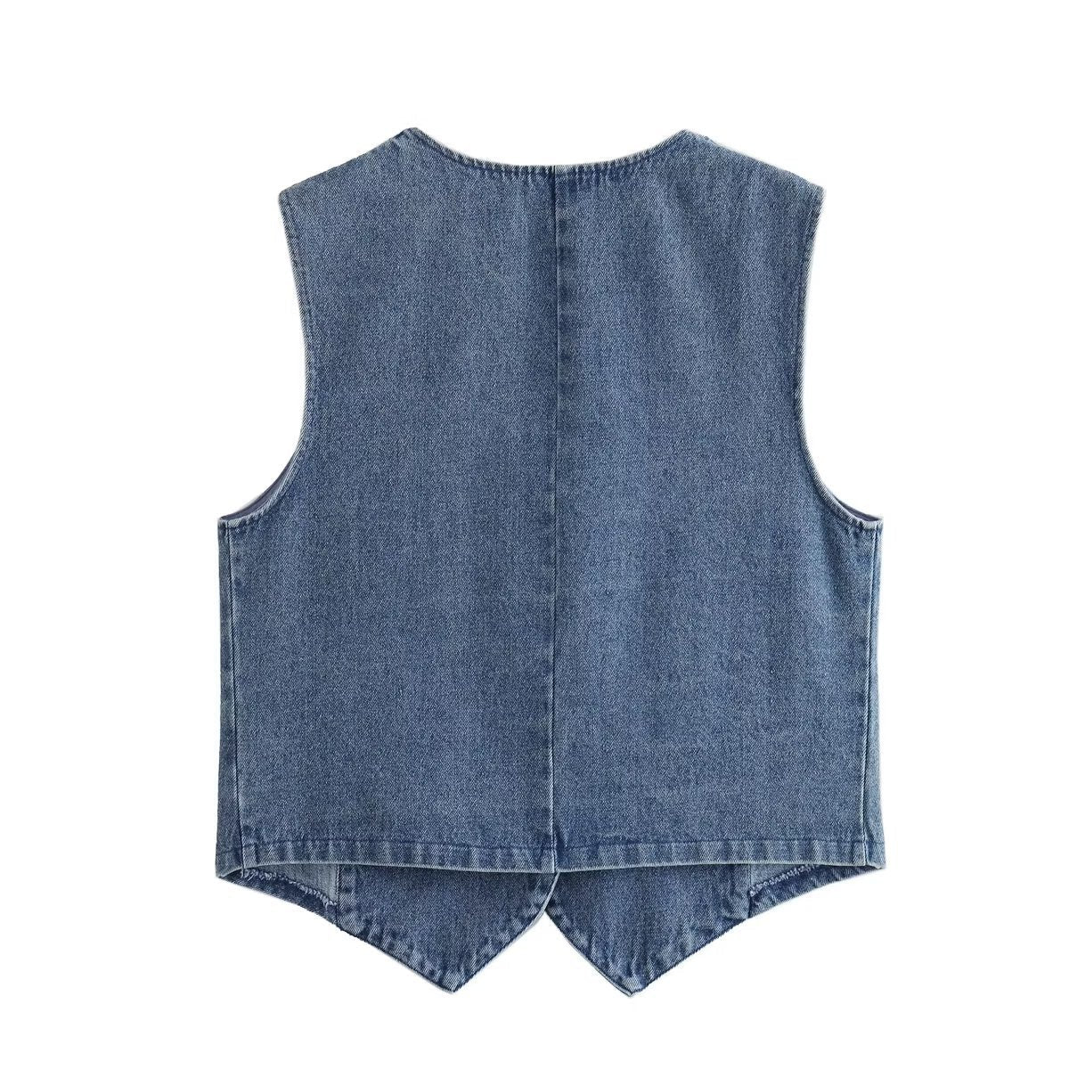 Gwenlyn | Women’s Stylish V-Neck Buttoned Sleeveless Summer Vest