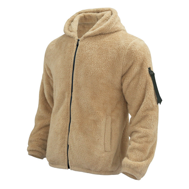 Melvin | Men’s Fleece Teddy Jacket with Hood and Full Zip