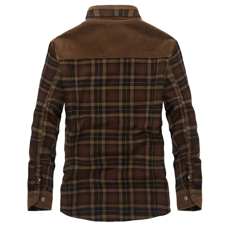 Gideon | Men’s Plaid Shirt Jacket with Warm Fleece Lining