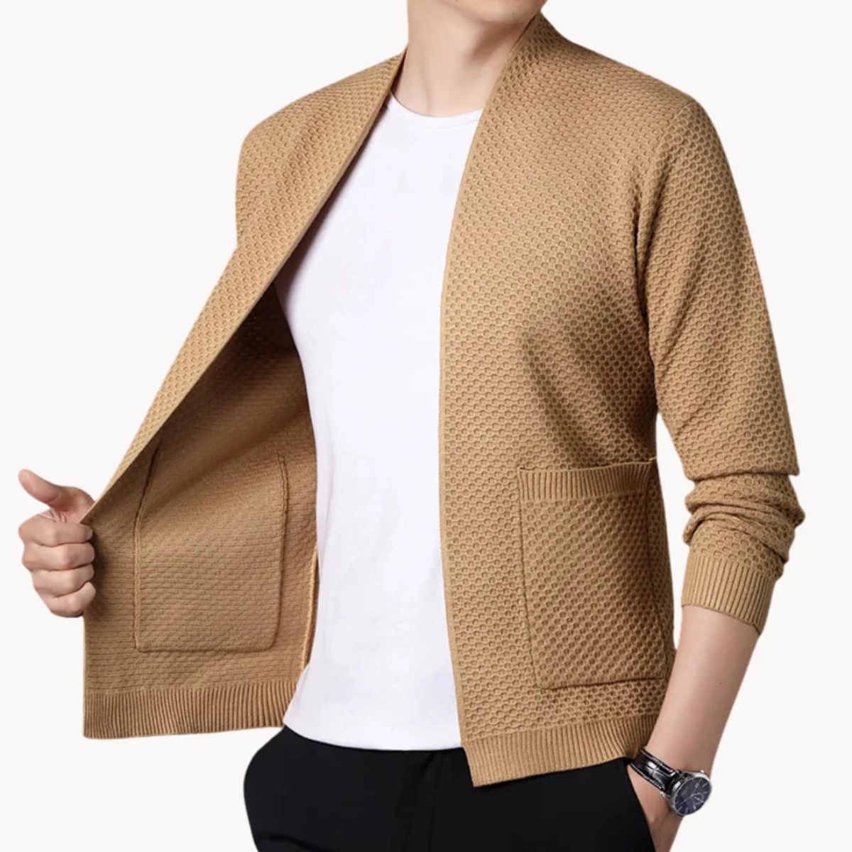 The Oslo Knit Cardigan – Men’s Open Front Casual Jumper