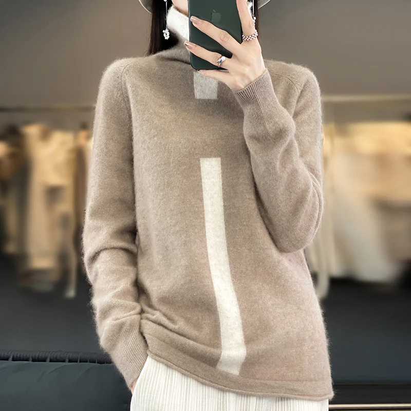 Wanda | Women's Soft Knitted Turtleneck Jumper with Minimalist Design