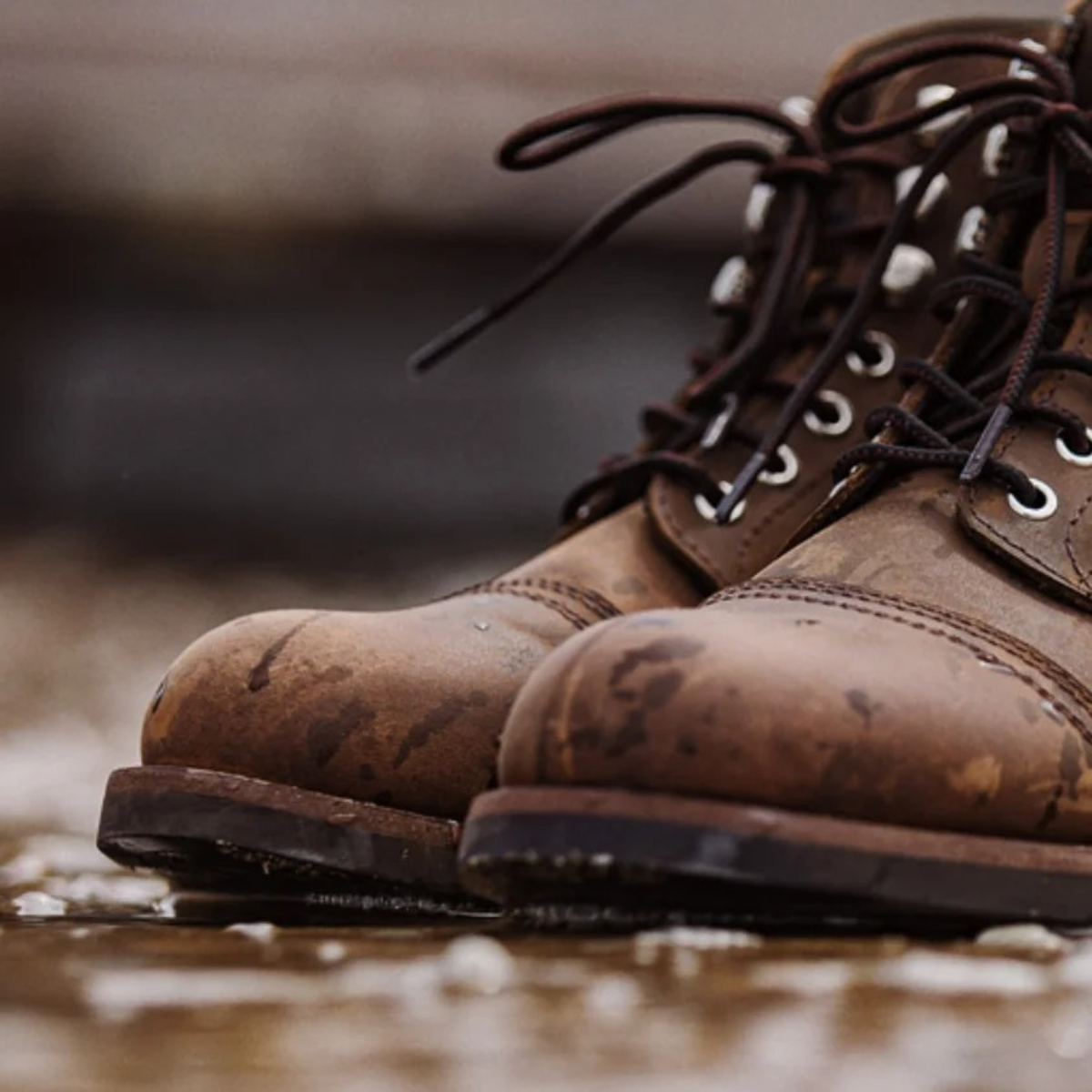 The Grayfield  Men’s Lace Up Combat Leather Boots