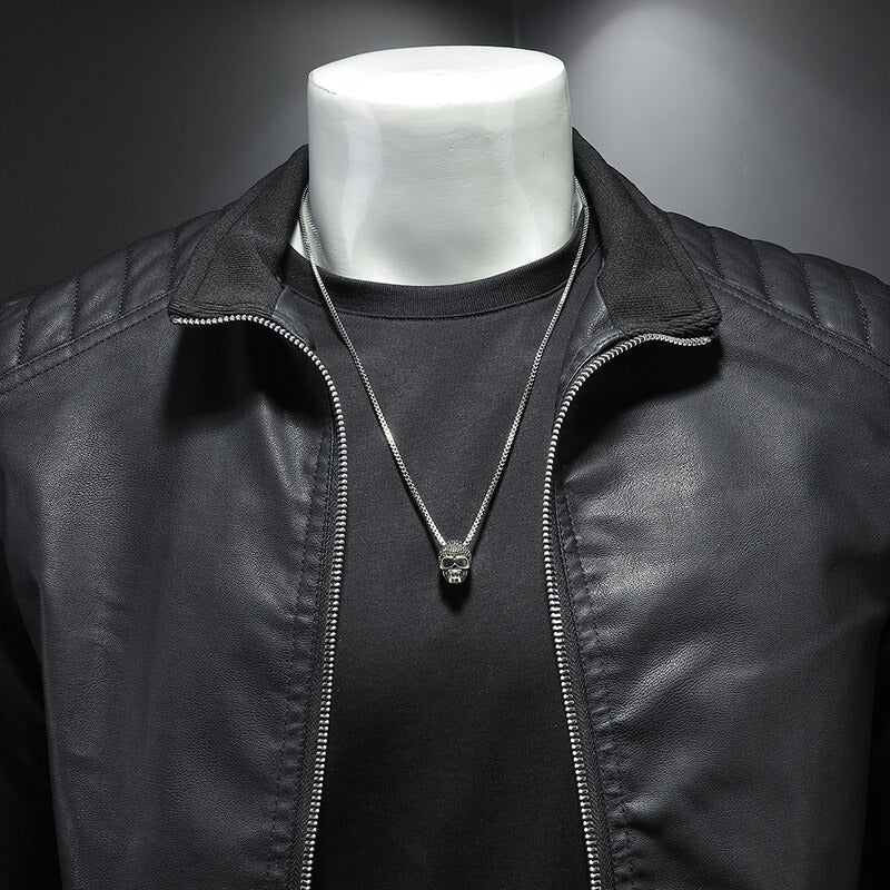 Martin | Men’s Leather Look Jacket with Zip Closure, Regular Fit & Stylish Design