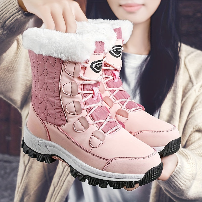 Paula | Women’s Winter Lace-Up Boots with Round Toe & Warm Lining