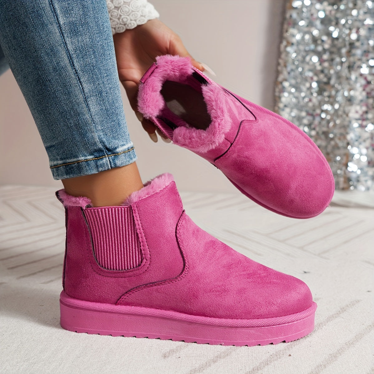 Patricia | Women’s Winter Slip-On Boots with Elastic Side Panels & Warm Lining