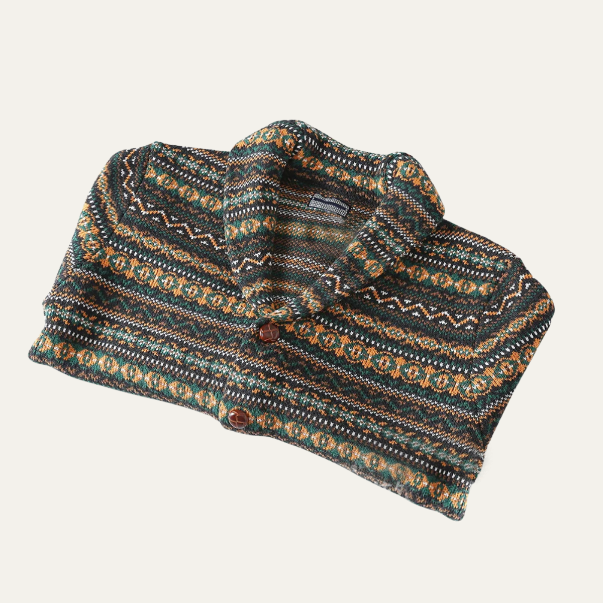 The Isola Bella Men's Vintage Nordic Wool Knitted Winter Cardigan