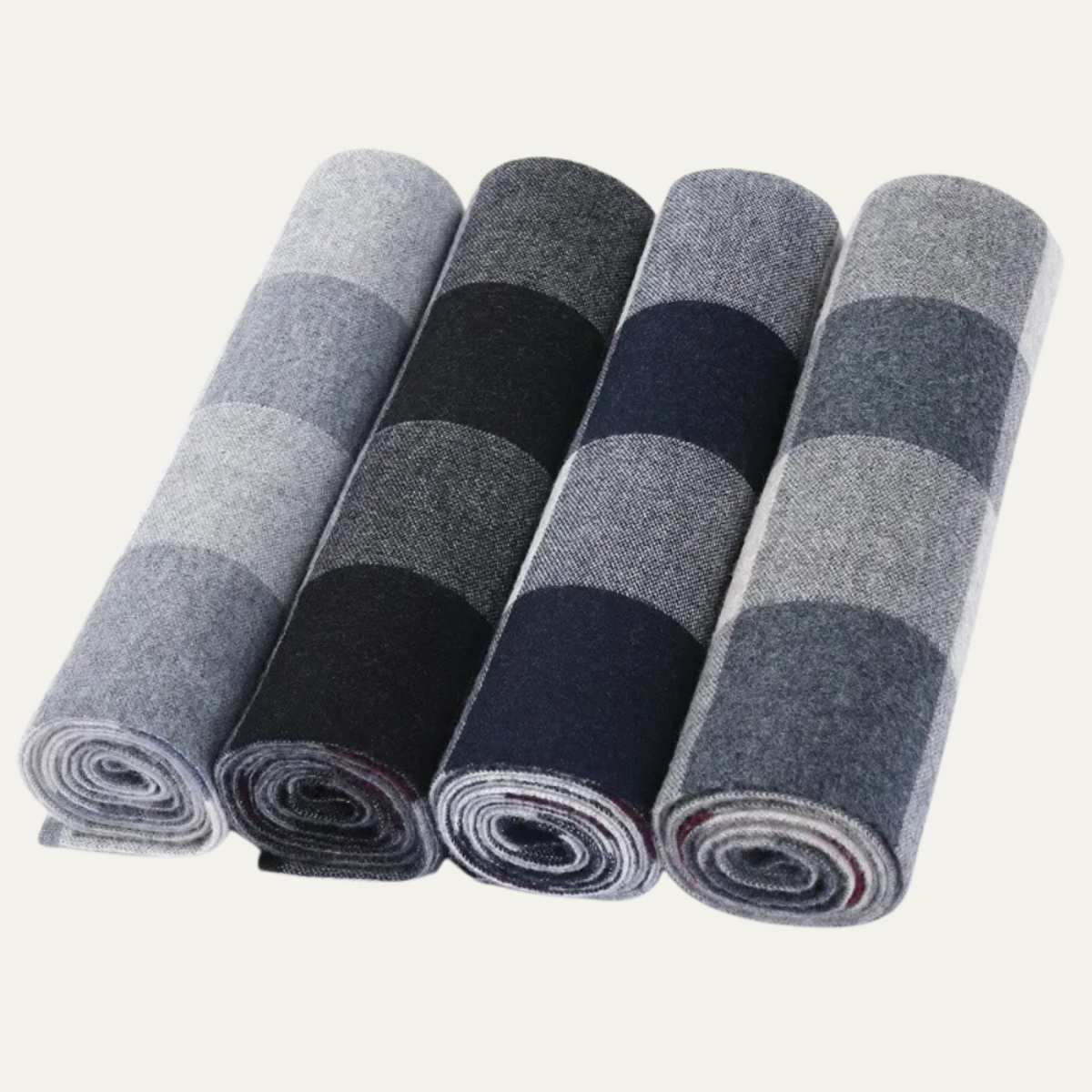 The Highgate Men's Classic Knit Plaid Scarf