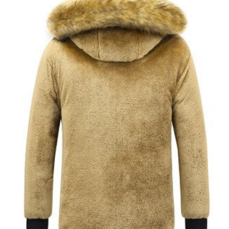 Renato | Men’s Warm Fleece Lined Parka with Removable Fur Hood