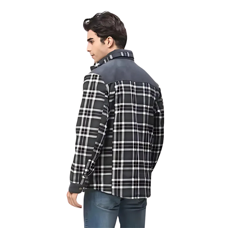 Gideon | Men’s Plaid Shirt Jacket with Warm Fleece Lining