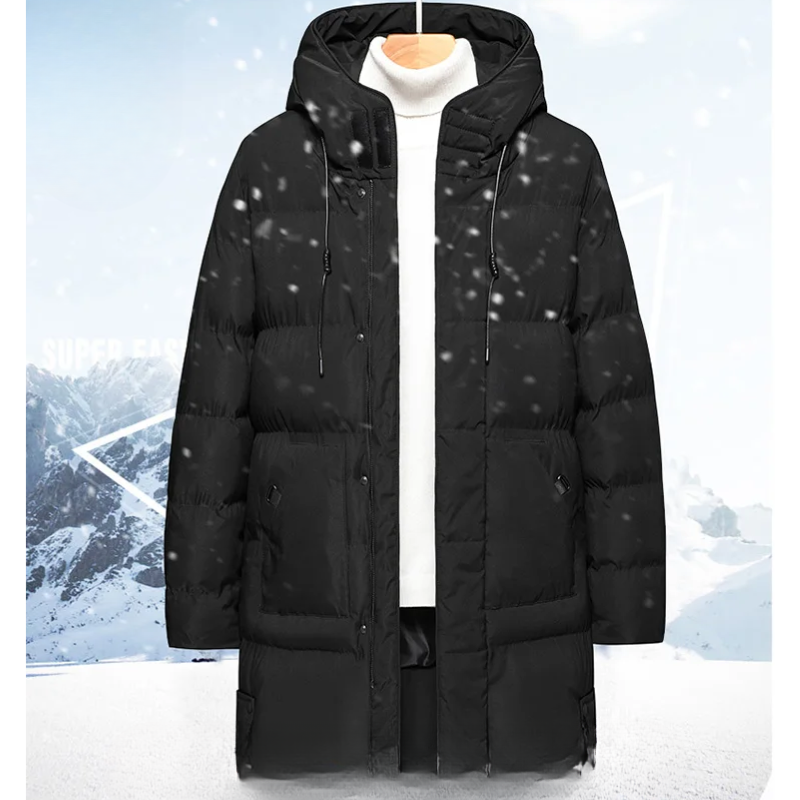 Aaron | Men's Puffer Winter Coat with Hood and Warm Lining