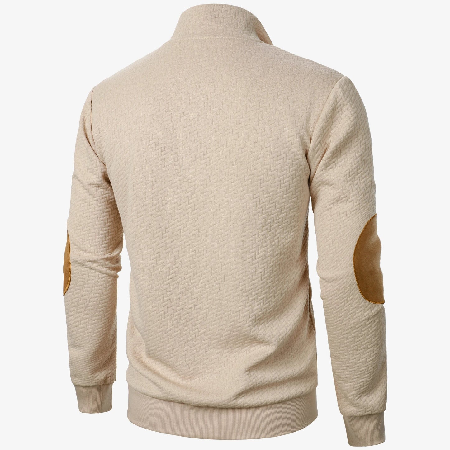 Dominik | Men’s Button-Collar Sweatshirt with Patch Details – Stylish and Comfortable