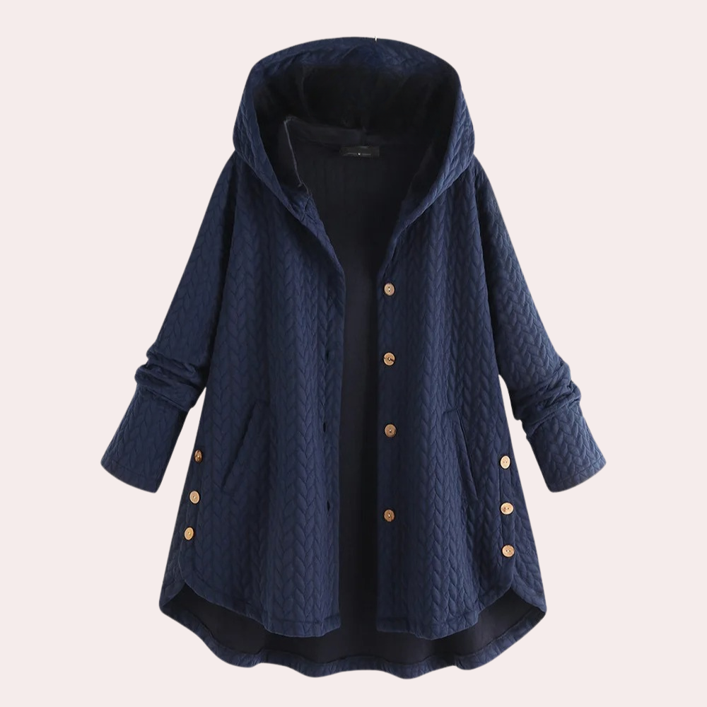 Bernadette | Women's Buttoned Hooded Loose Fit Winter Jacket