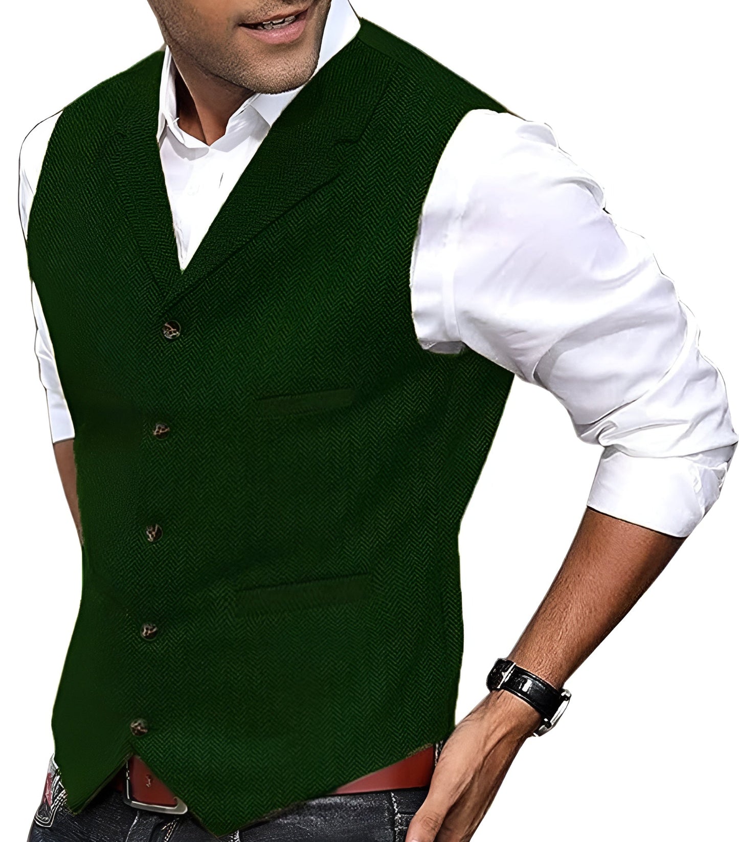 Reinhardt | Men's Vintage Waistcoat with Notched Collar & Button Front – Classic & Timeless