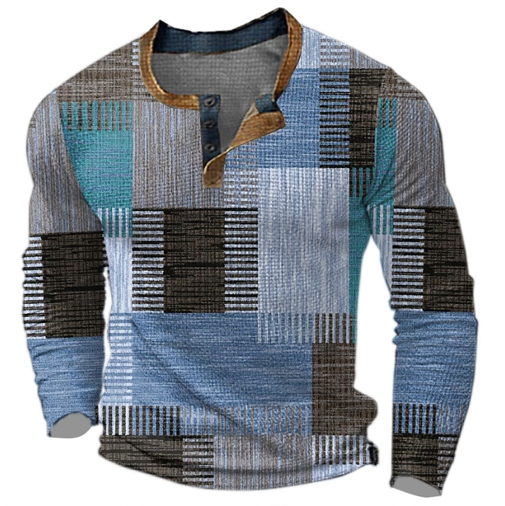 Marvin | Men’s Casual Colourblock Pullover with Buttoned Collar