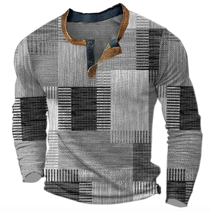 Marvin | Men’s Casual Colourblock Pullover with Buttoned Collar