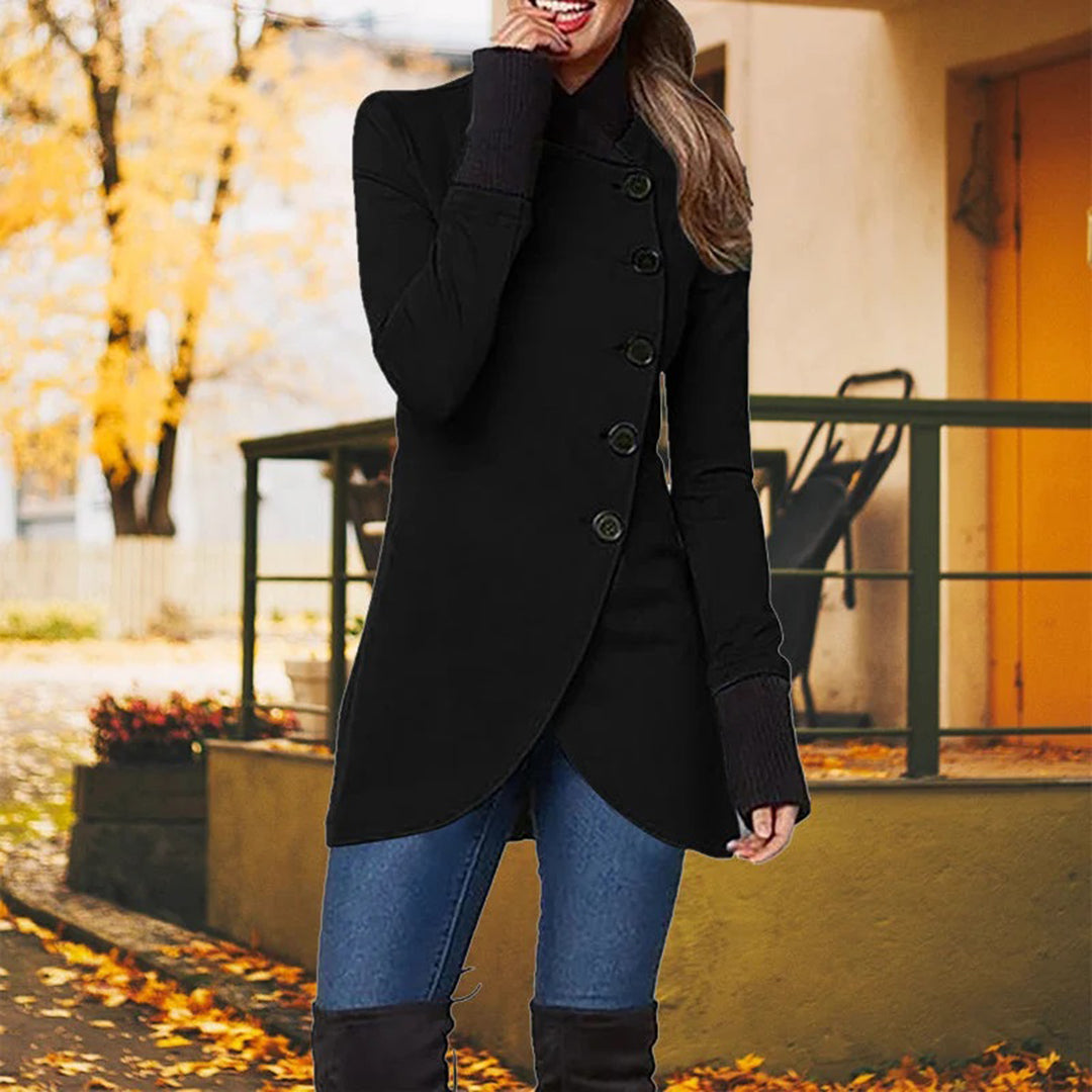 Bernice | Women's Stylish Asymmetrical Buttoned Winter Coat