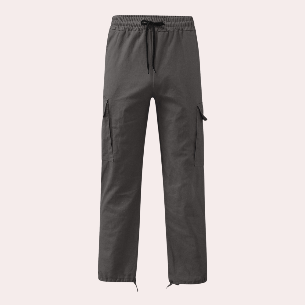 Aaron | Men’s Wide Fit Cargo Trousers with Drawstring Hem and Pockets