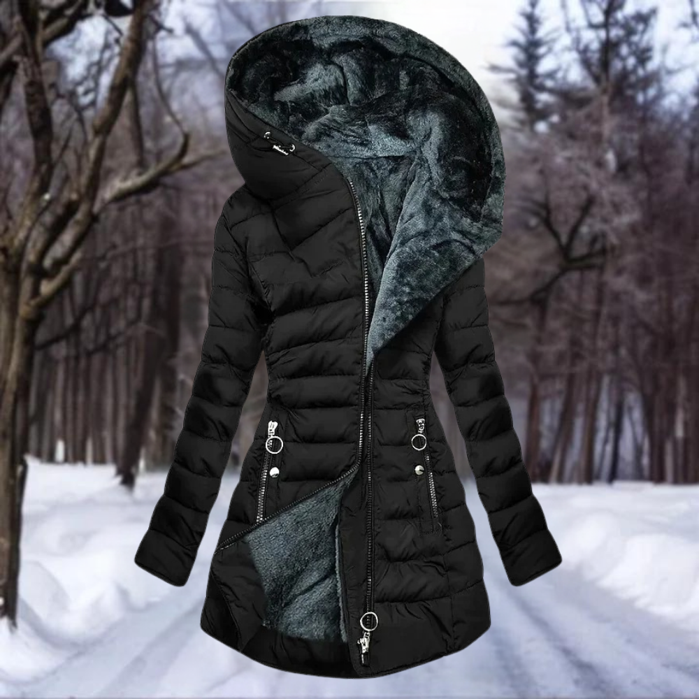 Felina | Women's Hooded Winter Coat with Quilted Lining and Slim Fit