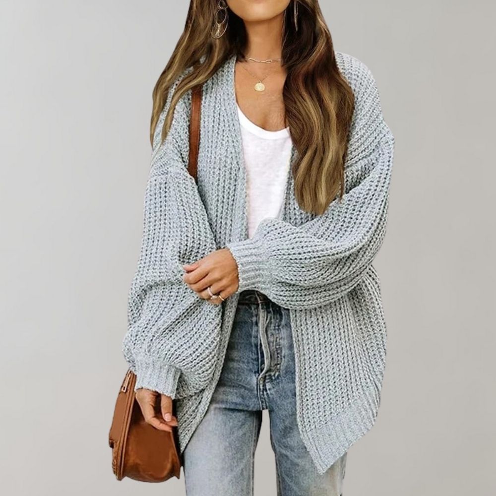 Bethany | Women's Solid Colour Loose Fit Open Knit Cardigan