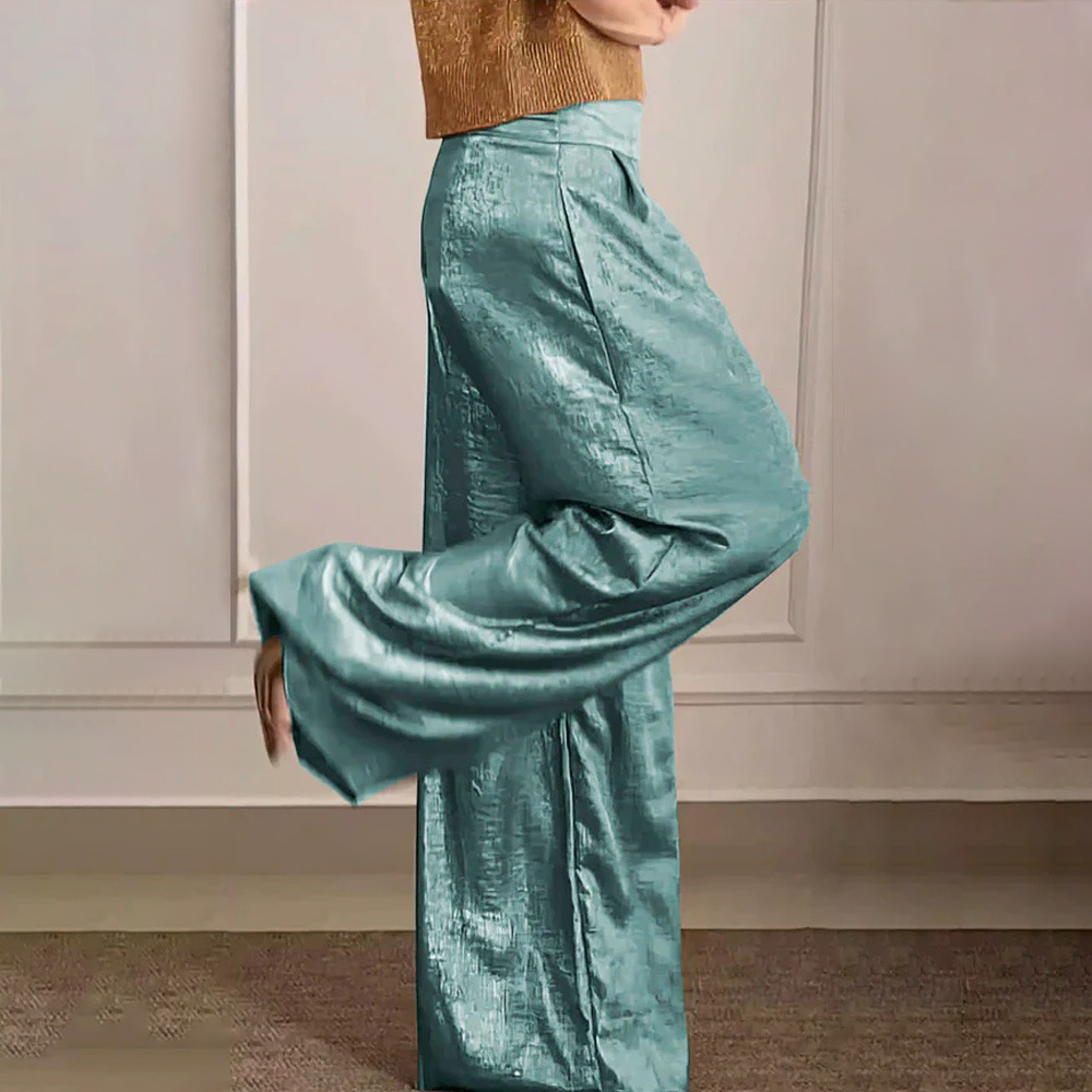 Aspen | Women's Solid Colour Wide-Leg Elegant Trousers