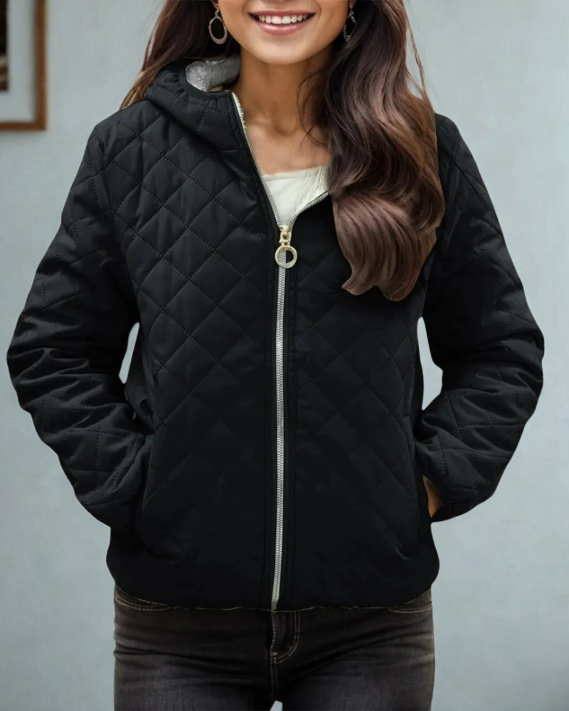 Darcy | Women's Quilted Jacket - Relaxed Fit with Hood & Fleece Lining
